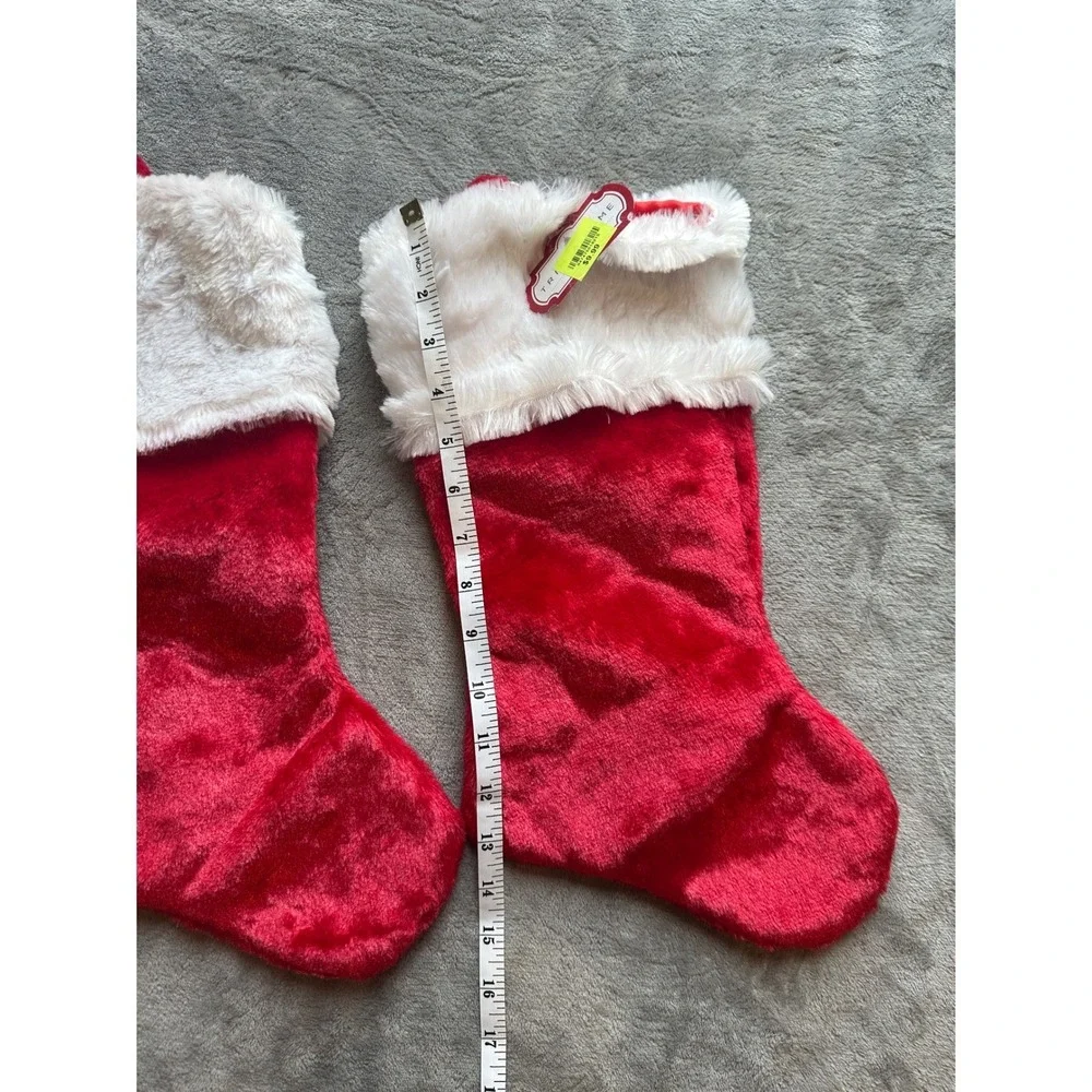 Dan Dee Collector's Choice &‎ Trim A Home Set of Classic Red Plush Stockings